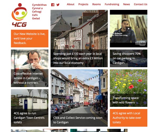 Content-focussed website for 4CG